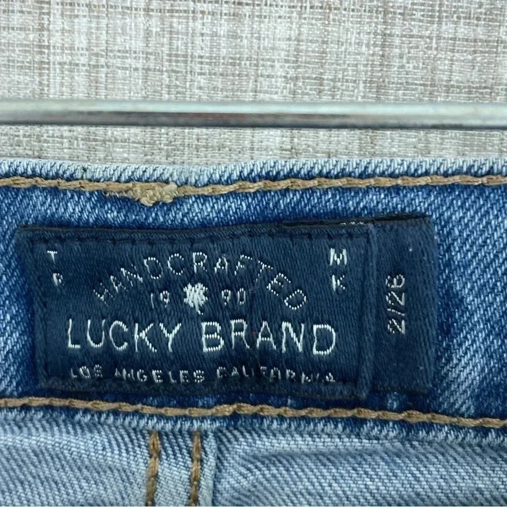 Lucky Brand jean Shorts Womens Size 2 Distressed Blue 1408 - Picture 7 of 10